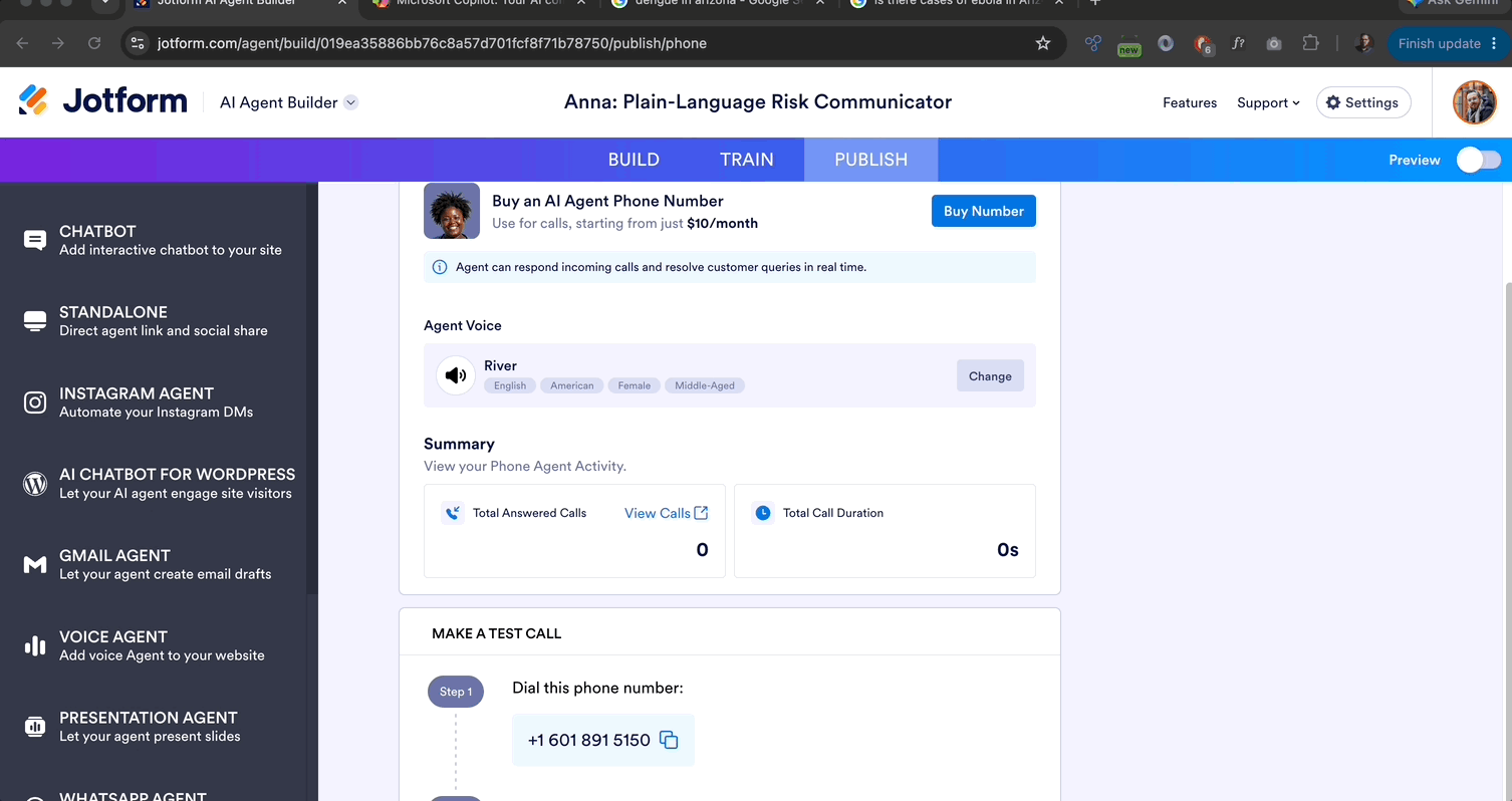 Exploring publishing channels in Jotform: standalone, chatbot, voice, and social
